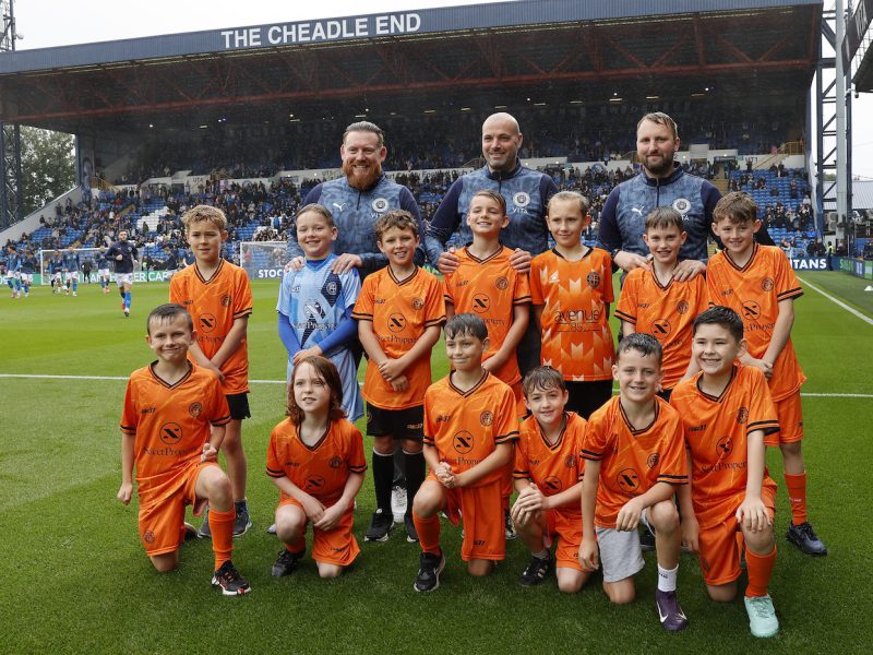 Children from the Stockport County Match Day Flag Bearer Programme.