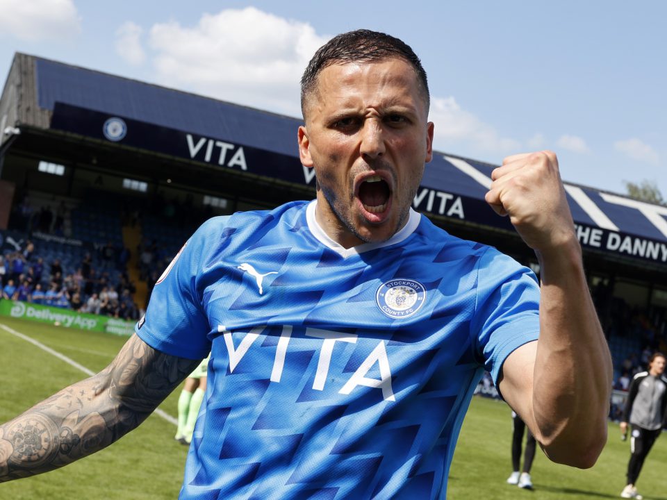 A photograph of ex Stockport County player Antoni Sarcevic.