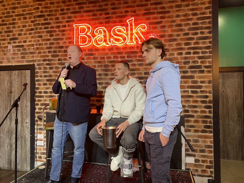 A photograph of the evening with Frazer Horsfall and Lewis Bate event