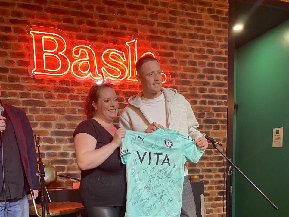 A photograph of the evening with Frazer Horsfall and Lewis Bate event