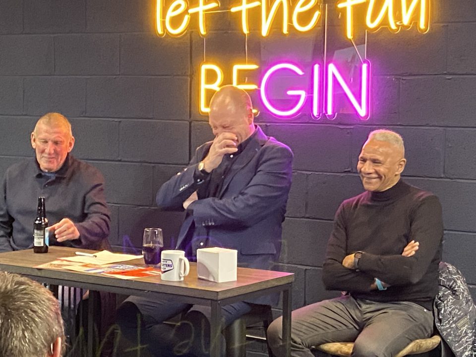 A photograph from an evening with Oshor Williams and Tommy Sword.